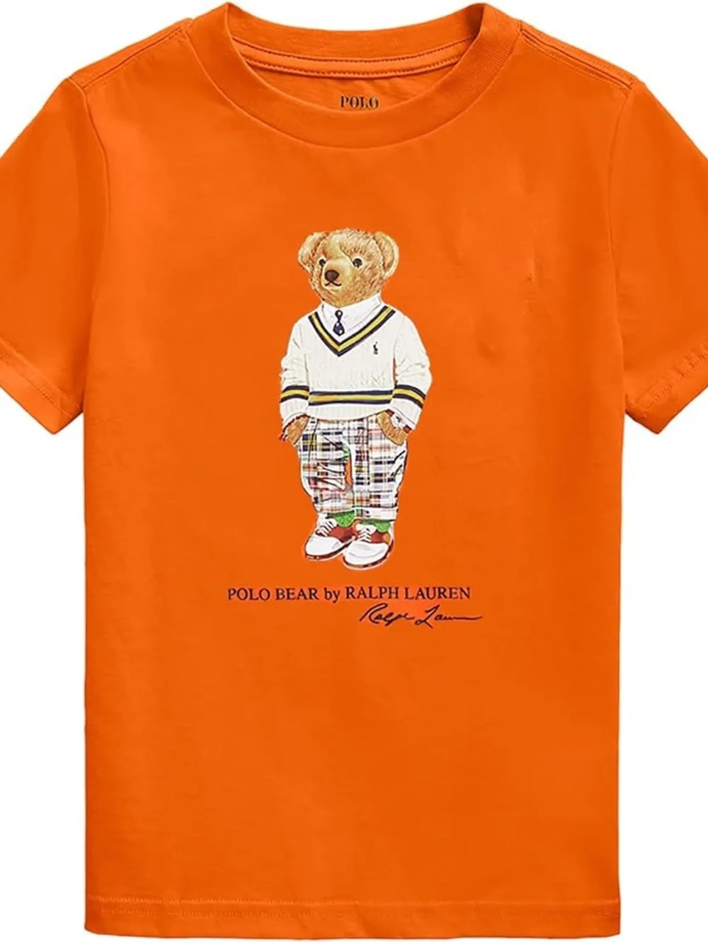 Ralph Lauren Orange Polo Bear Graphic Tee - Kids size XL 18/20 kids